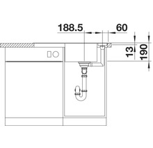 Spüle Blanco AXIA III 45 S 780 x 510 mm tartufo 523190