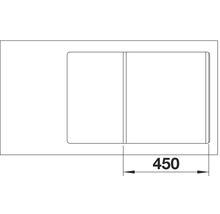 Dessin meuble sous-lavabo avec indication de dimension 450