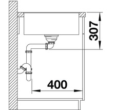 Spüle Blanco AXIA III 5 S-F 905 x 500 mm weiß ohne Multifunktionsschale 523228