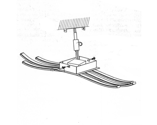 Illustration d''une installation de câbles sous le plafond