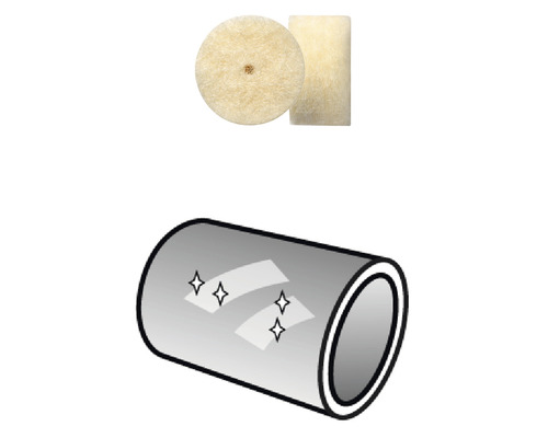 Filzpolierscheibe zum Polieren von Oberflächen