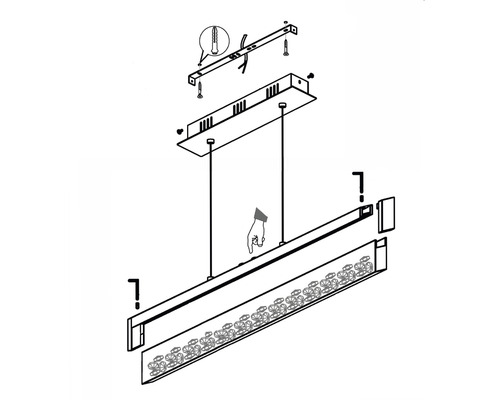 Montageanleitung für eine Pendelleuchte mit Dekoration