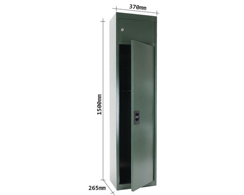 Armoire à fusils avec compartiment à munitions, dimensions 1500 x 370 x 265 millimètres