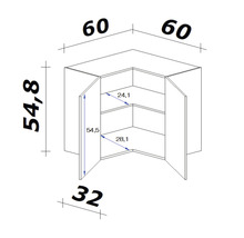 Armoire suspendue Nepal cachemire brillant (lxHxp) 60x55x32 cm-thumb-1