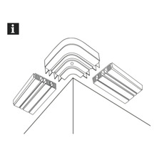 Illustration d''un profilé d''angle pour montage mural