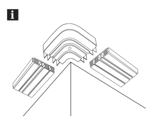 Illustration d''un profilé d''angle pour montage mural
