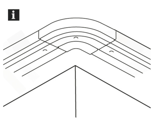 Illustration d''un profilé d''angle avec instructions de montage