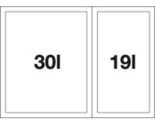 Image de deux conteneurs d''une capacité de 30 litres et 19 litres