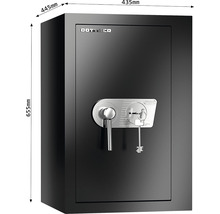 Coffre-fort Rottner avec clé, 655x435x445mm