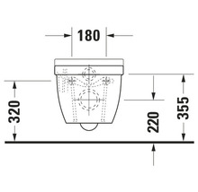 Schéma technique de WC suspendus avec cotations