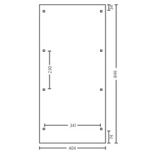 Einzelcarport SKAN HOLZ Emsland 404x846 cm mit EPDM-Folie natur