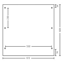 Doppelcarport SKAN HOLZ Emsland 613x604 cm mit EPDM-Folie natur