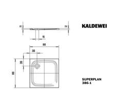 Duschwanne KALDEWEI SUPERPLAN CLASSIC 386-1 80 x 80 x 2.5 cm alpinweiß matt 447500010711-thumb-7
