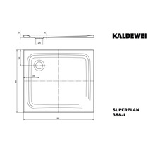 Duschwanne KALDEWEI SUPERPLAN CLASSIC Secure Plus 388-1 90 x 80 x 2.5 cm alpinweiß matt vollflächige Antirutschbeschichtung 447800012711-thumb-8