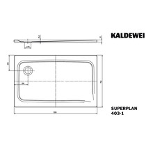 Duschwanne KALDEWEI SUPERPLAN CLASSIC 403-1 75 x 120 x 2.5 cm alpinweiß matt 430300010711-thumb-5