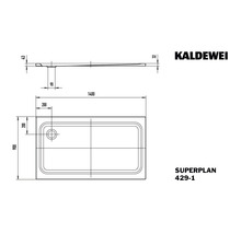 Duschwanne KALDEWEI SUPERPLAN CLASSIC 429-1 90 x 140 x 4.3 cm alpinweiß matt 432900010711-thumb-7