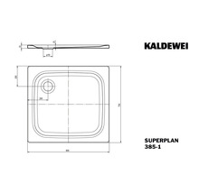 Duschwanne KALDEWEI SUPERPLAN CLASSIC 385-1 75 x 80 x 2.5 cm alpinweiß matt 447600010711-thumb-5