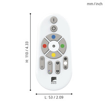 Télécommande EGLO mesurant 110 x 53 millimètres