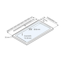 Kit complet receveur de douche SCHULTE ExpressPlus 90 x 160 x 3.5 cm blanc lisse EP20160 04-thumb-2