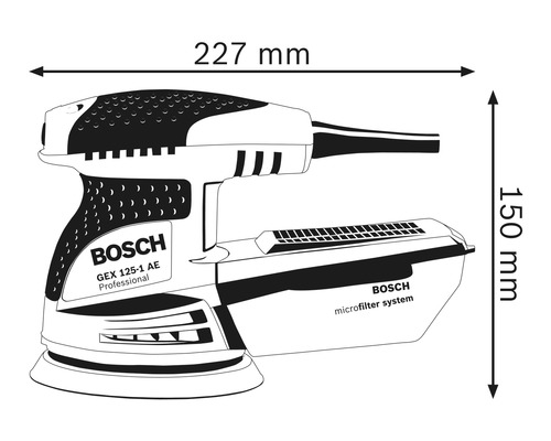 Ponceuse excentrique GEX 34-125 (incl. Papier abrasif C470) Bosch