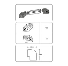 Instructions de montage pour pièce d''angle de dimensions 135 mm x 135 mm