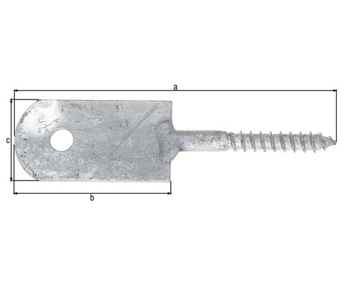 Crochet à visser avec indications métriques