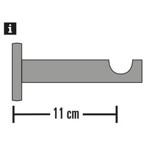 Gardinenstangenhalterung mit einer Länge von 11 cm