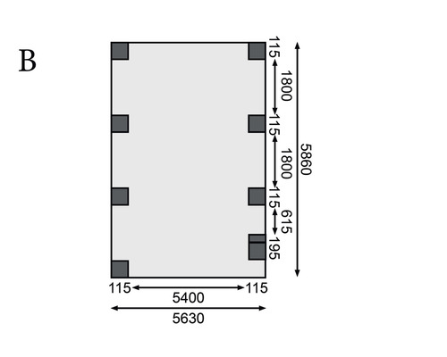 Plan avec dimensions pour une cabane de jardin