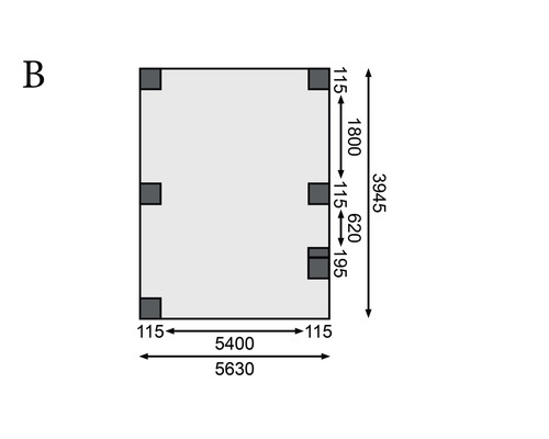 Grundriss mit Maßangaben