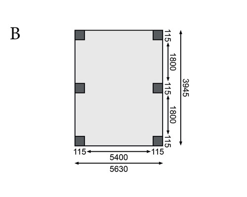 Grundriss mit Maßangaben