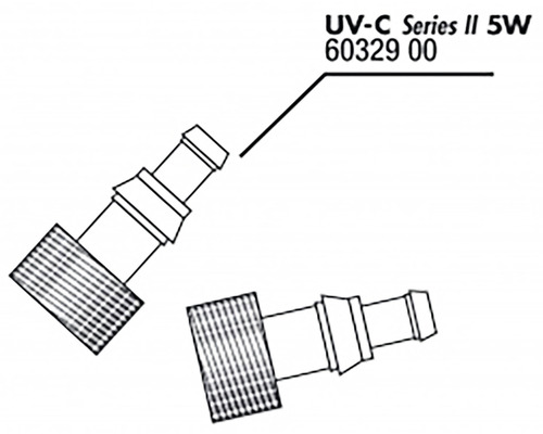 Illustration du raccord UV-C Série II 5W