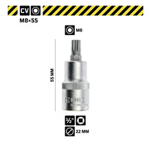 1/2" Steckschlüssel-Einsatz Vielzahn XZN WGB, M8x55 mm