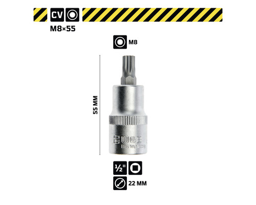 Douille à embout Torx intérieur Eugen Werkzeug M8 x 55 millimètres