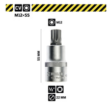 Embout de clé à douille 1/2" WGB, M12x55 mm