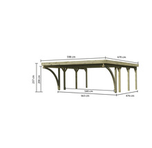 Abmessungen eines Holzcarports