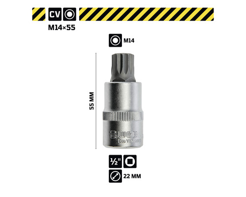 Douille de clé à pipe M14 x 55 millimètres
