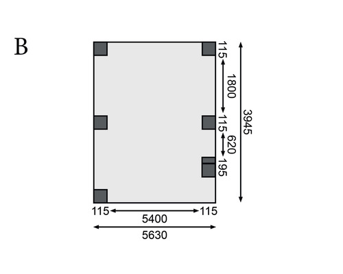 Grundriss mit Maßangaben