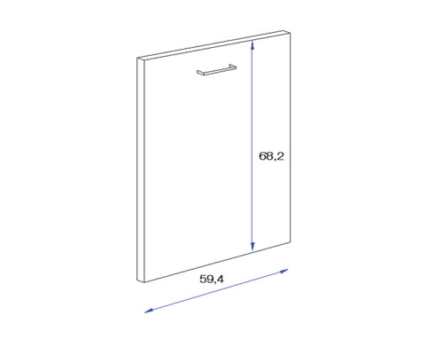 Schéma d''une porte de placard avec dimensions