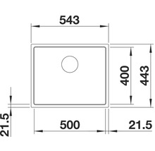Spüle Blanco SUBLINE 500-IF 543 x 443 mm anthrazit 524108-thumb-5