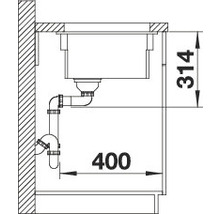 Évier Blanco ETAGON 500-U 540 x 456 mm magnolia brillant 525150