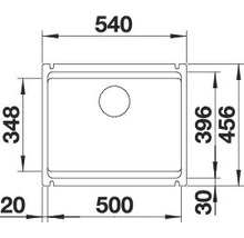 Évier Blanco ETAGON 500-U 540 x 456 mm noir 525155