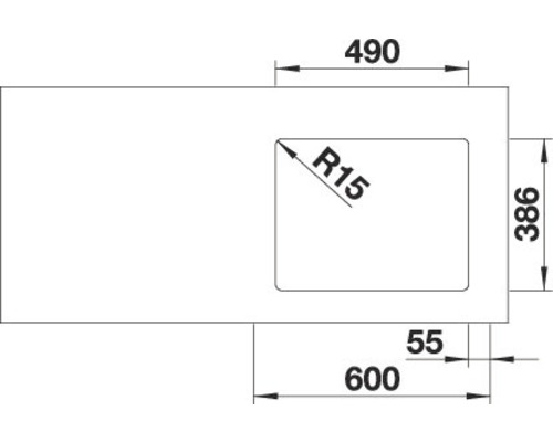 Schéma technique d''un plan de toilette avec dimensions