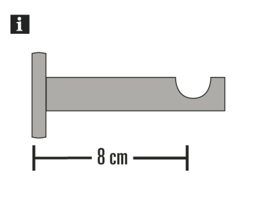 Gardinenstangenhalterung, 8 cm