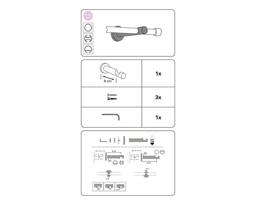 Installationsanleitung für Gardinenstange