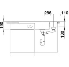 Spüle Blanco Axia III 6 S 1000 x 510 mm weiß ohne Multifunktionsschale 523466 1 Spülbecken Becken rechts Mit Restebecken Mit Tropffläche