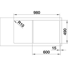 Spüle Blanco AXIA III XL 6 S 1000 x 510 mm weiß 523504
