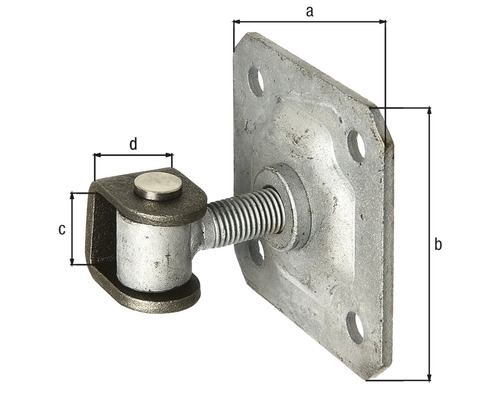 Einstellbares Kloben mit Platte und Feder zur Montage an Toren