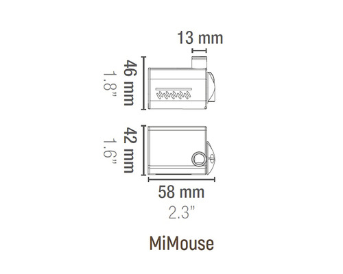 Aquarienpumpe, Zimmerbrunnenpumpe SICCE MiMouse 300 l/h - 2polig Indoor 1,5 m Kabel