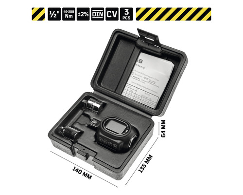 Drehmomentschlüssel Set mit digitaler Anzeige im Werkzeugkoffer