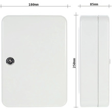 Boîte à clés avec serrure, dimensions 180 x 250 x 85 millimètres